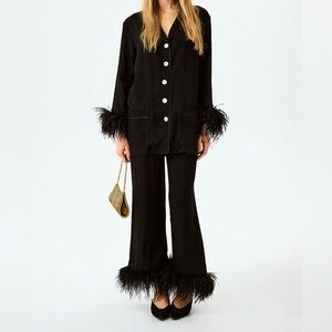 NWT Black Sleeper Feather Pajamas